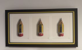 Jamie Eade Original Artwork - Staedltler Pencil Hyperrealism Triptych