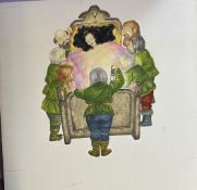 Snow White Original Vintage 1970's Book Artwork & COA & Copy of Page Free Post In UK
