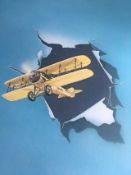 David Mann (1968-04) ‘The Airplane’, Lithograph in colours, Editioned, Hand Signed, 2004