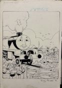 Thomas The Tank Engine & Friends Original Unique Quad Artwork 1992 Free Post In UK
