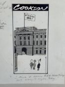 Bernard Cookson Famous Cartoonist Original Drawing For Evening News Paper 1908 Free Post UK Royal...