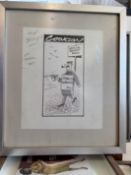 Bernard Cookson Famous Cartoonist Original Drawing For Evening News Paper 1908 Free Post UK Nudis...