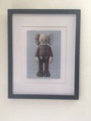 Kaws (b.1974) Import, 3D Lenticular Image Flayed Companion In Brown, Exhibition At NGV, Framed, 2...