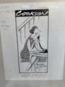 Bernard Cookson Famous Cartoonist Original Drawing For Evening News Paper 1908 Free Post UK GCHQ