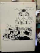 Thomas The Tank Engine & Friends Original Unique Quad Artwork 1992 Free Post In UK