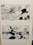 Thomas The Tank Engine & Friends Original Unique Quad Artwork 1992 Free Post In UK