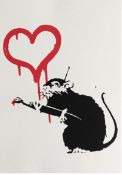Banksy (b1974) ‘Love Rat’ Screenprint, Editioned /500,Original West Country Prince,2018