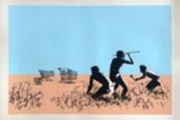 Banksy (b1974) ‘Trolley Hunters’, Screen Print, Editioned, Stamped, By West Country Prince, 2005