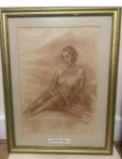 Michele de Simone “Seated Nude” Pencil and Pastel