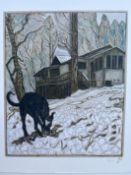 Billy Childish Hand Signed Limited Edition Free Post UK The Cat In The Snow