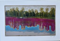 Billy Childish Hand Signed Limited Edition Free Post UK Reflections At Sunset
