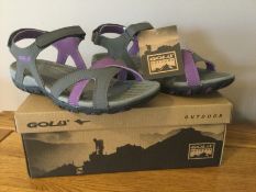 Gola Women's “Cedar” Hiking Sandals, Grey/Purple, Size 5 - Brand New