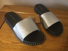 Dunlop “Ava” Ladies Sandals, Size 8, Silver - New RRP £25.00