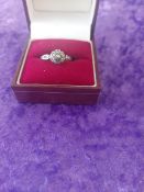 Vintage Silver Ring Stones Believed To Be Marcasite. 1 Tiny Stone Missing