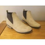 Dolcis “Janet” Low Heel, Chelsea Ankle Boots, Size 4, Sand - New RRP £45.99