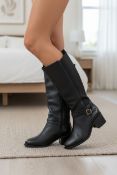 Dune London Tildy Knee High Leather Womens Boots Size UK 7 / 40