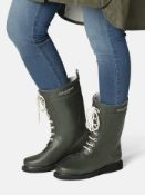 Ilse Jacobsen Rub15 3/4 Womens Rubber Boots Army Size 8 / 41