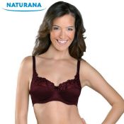 24 Naturana Burgundy Bras