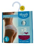 10 Sloggi 2 Pack Invisible Hipsters Size Large
