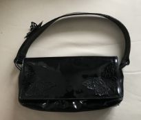 Beverly Feldman Black Patent Leather Small Bag