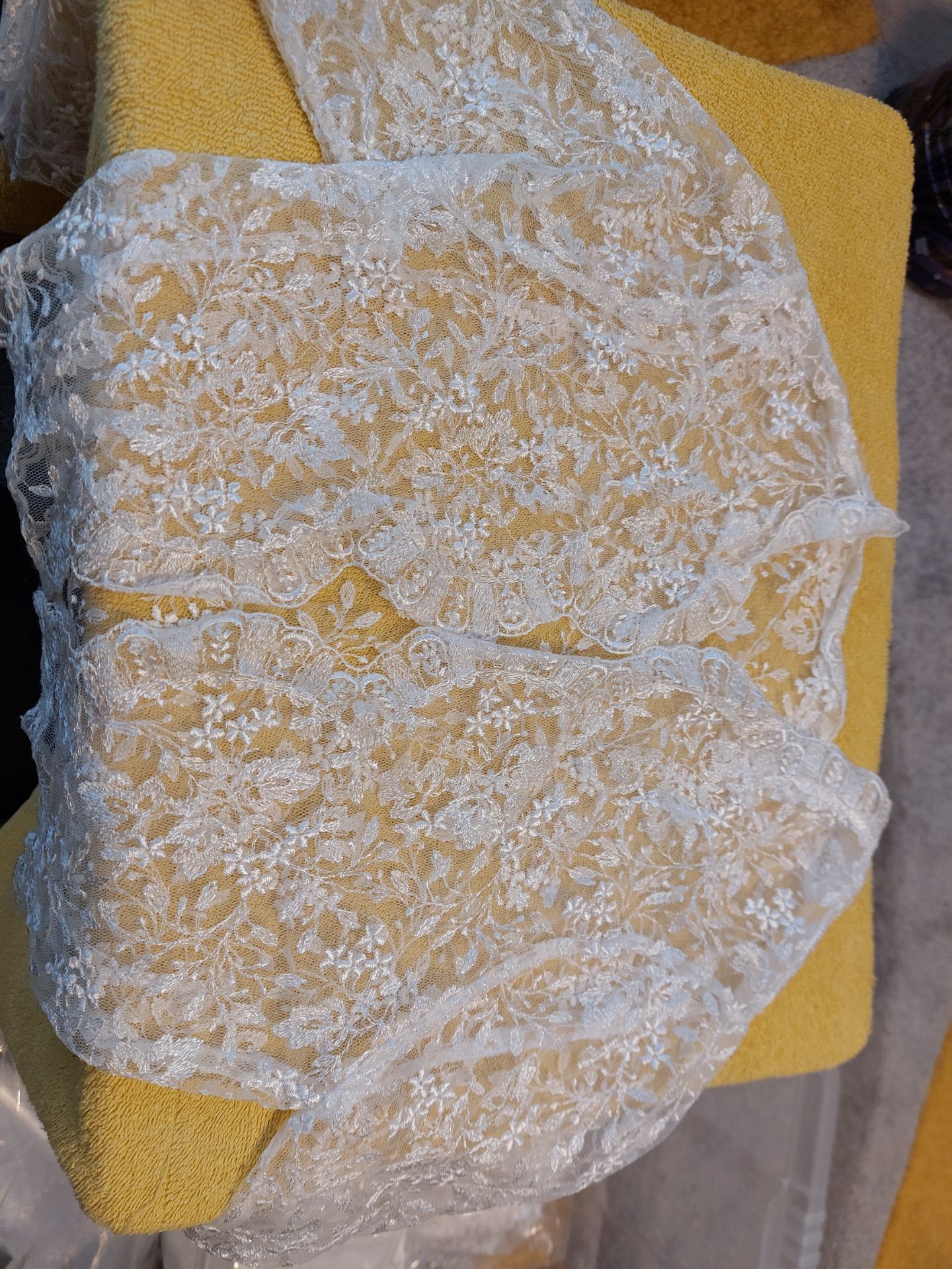 Lace Bolero/Jacket In Ivory. Size Small