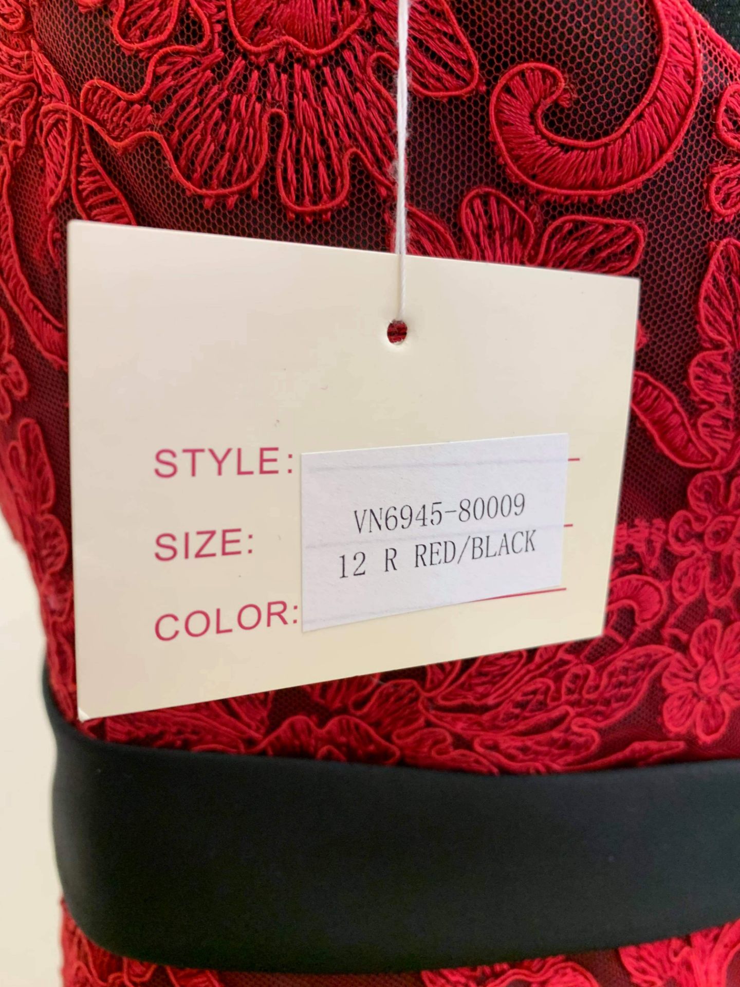 Red and Black Venus Wedding Dress RRP £895 Size 12 - Image 2 of 5