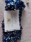 Length of Blue Fabric