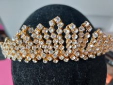 Stunning Wedding Tiara Gold and Crystal