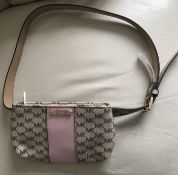 Michael Kors Monogram Print Belt Bag Khaki/ Pink Size L/XL