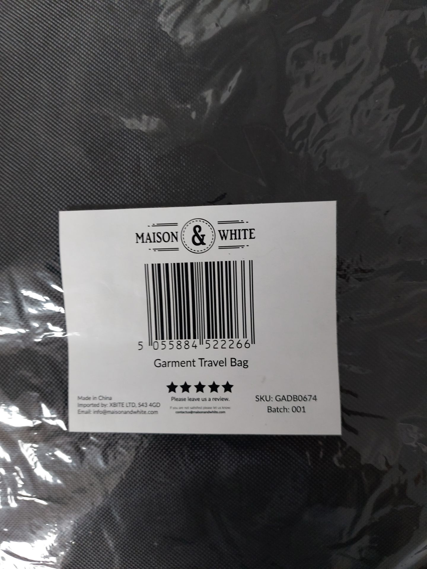 Title: Garment Carriers BlackDescription: Box of 20 garment carriers original RRP Â£19.99 each.Â - Image 3 of 9