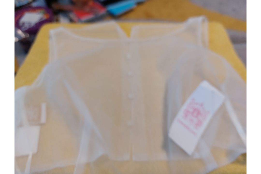 Title: Wedding Or Evening Tulle TopDescription: Beautiful tulle top to create an illusion neckline a - Image 4 of 5