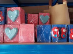 Wooden Pots In Pink and Blue. Box of 16