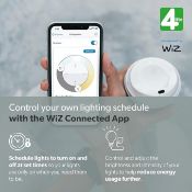 4lite WiZ Connected A60 Smoky White B22 Smart LED Bulb – 80 Units – New