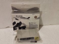 10x E-711/891 Ink Cartridge Replacement for Epson T0711 Black