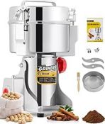 CGOLDENWALL 2000g Superfine Grain Mill Electric Stainless Steel Spice Grinder Open-Cover-Stop For...