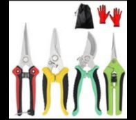 4x SEATOGEM 4 Pcs Garden Secateurs