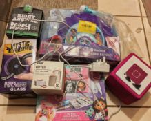 Mixed Toys & Gadgets Bundle – Kids Boombox, Instant Camera, Games & More