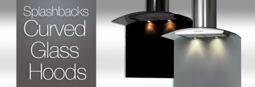 Luxair 1000mm Black Curved Metal Splashback