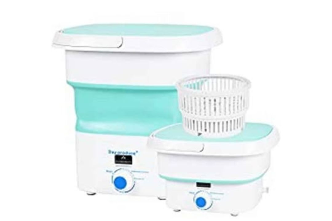 BAOSHISHAN Mini Foldable Washing Machine Portable Washing Machine Ultrasonic Cleaning Blue Ray st...