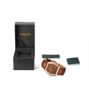 Gamages of London Valor Mechanical Quartz Rose Brown Watch - Free Delivery & 5 Year Warranty