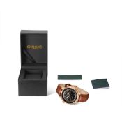 Gamages of London Triton Mechanical Quartz Rose Black Watch - Free Delivery & 5 Year Warranty