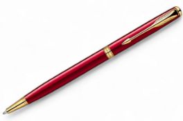 New Parker Sonnet Ballpoint Pen - Red | Brand New + Spare Cartridge