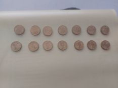 Threepenny Pieces x 14. 1962