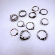 Job Lot 925 Silver Pandora Rings X 11 W34.62g New/Pre Owned