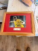 2007 Steven Gerrard (LFC) Signed (With Authentic Cert) & Framed Photo, Rare Yellow Away Kit