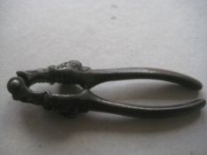 Antique Pair of Crowned Lion Head Pair of Cast Iron Nutcrackers