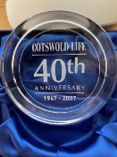 Cotswold Life 40th Anniversary Collectable/ 1967-2007/Boxed Paperweight