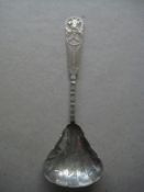 Antique Silver Plated Chinese Spoon