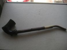 Antique Clay and Horn Pipe