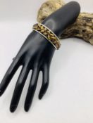 Stunning Vintage 925 Silver Tigers Eye Floral Vine Design Cuff Bangle 24.10g